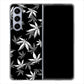 Galaxy Z Fold5 SCG22 au 064 モノトーン大麻ブラック ハードケース 背面印刷
