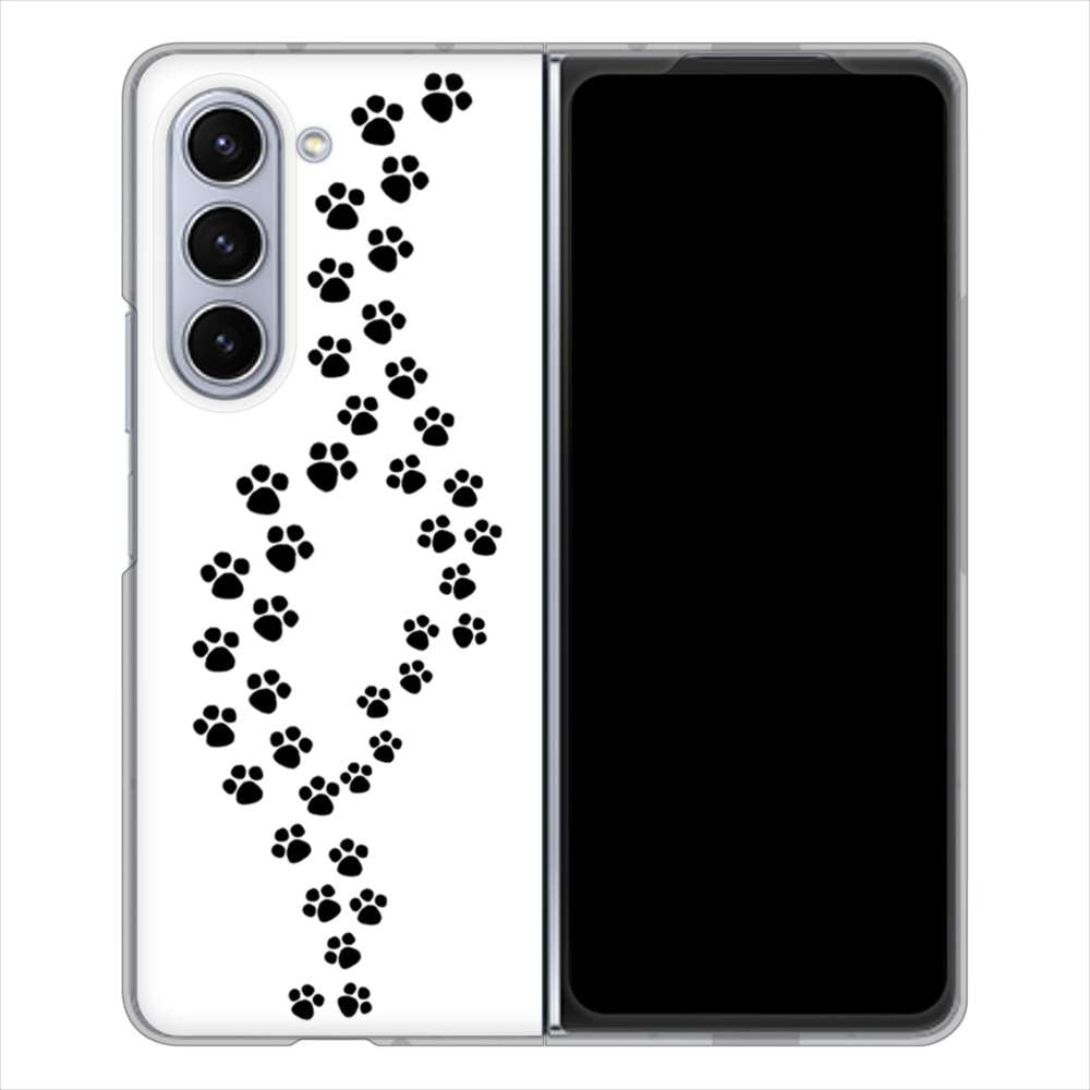 Galaxy Z Fold5 SCG22 au 066 あしあと ハードケース 背面印刷