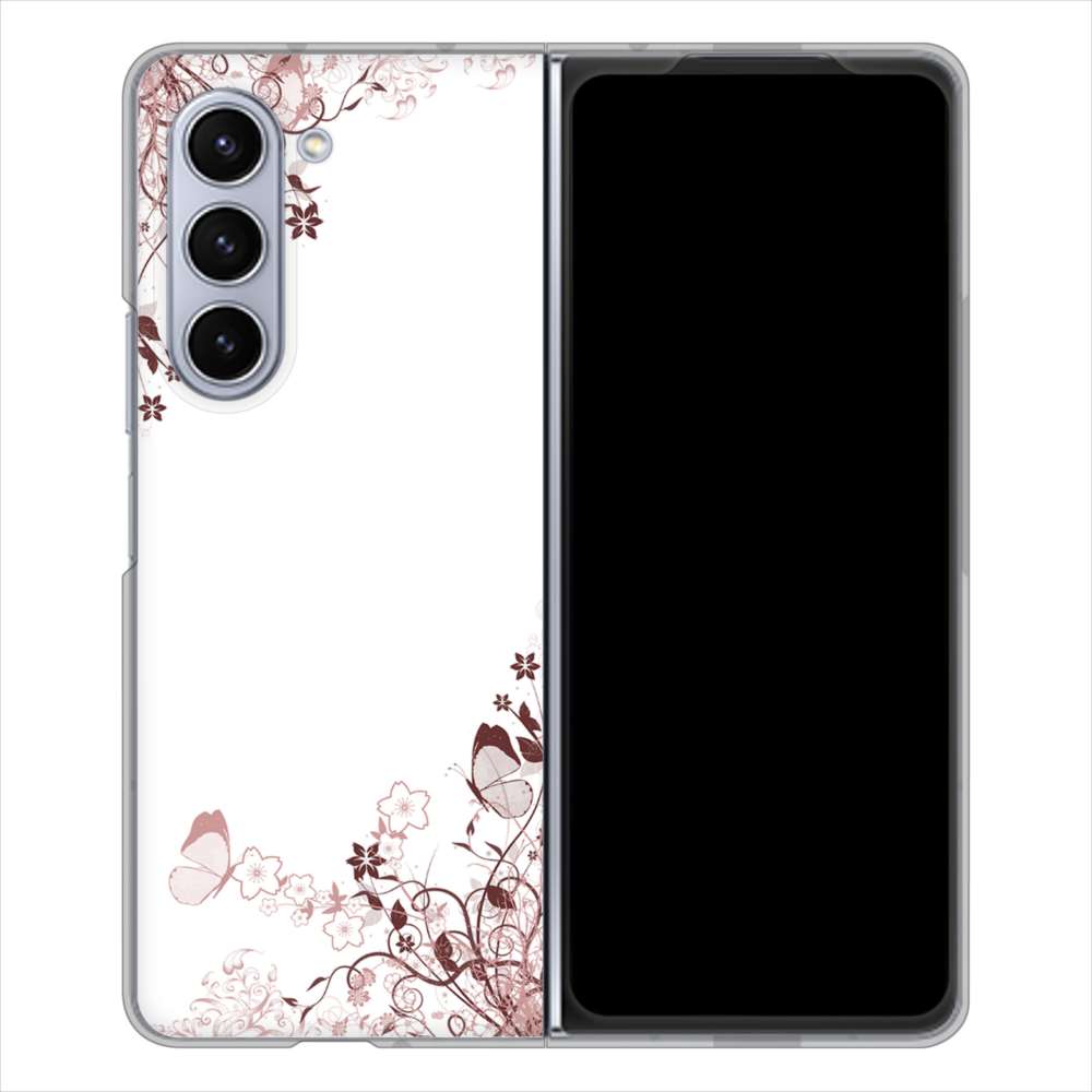 Galaxy Z Fold5 SCG22 au バタフライ ハードケース 背面印刷
