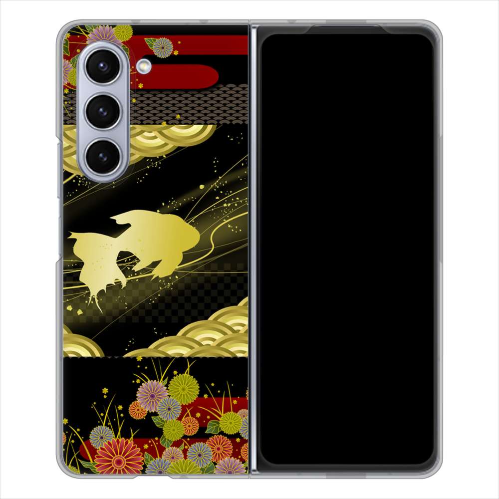 Galaxy Z Fold5 SCG22 au 174 天の川の金魚 ハードケース 背面印刷