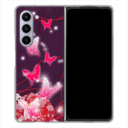 Galaxy Z Fold5 SCG22 au バタフライ ハードケース 背面印刷