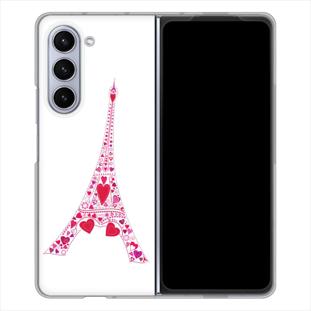 Galaxy Z Fold5 SCG22 au LOVE フランス ハードケース 背面印刷