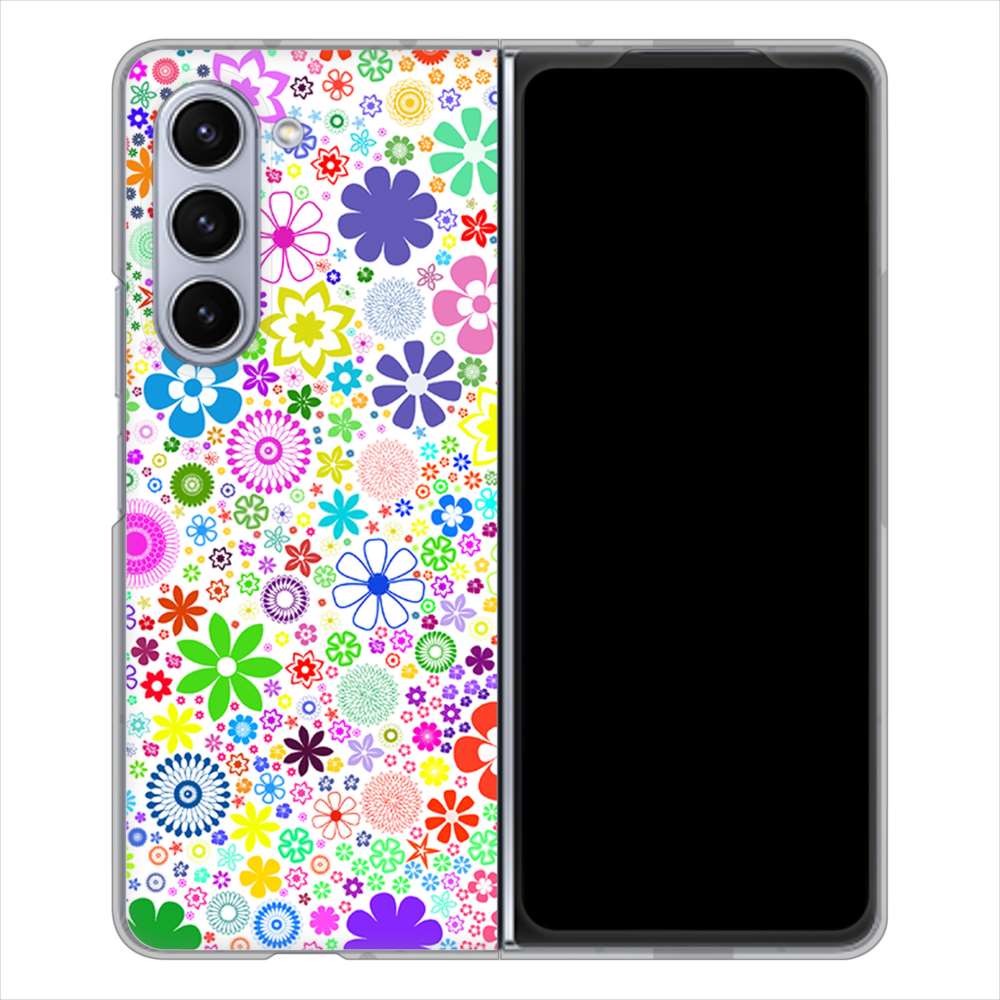 Galaxy Z Fold5 SCG22 au リバティプリント ハードケース 背面印刷