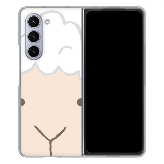 Galaxy Z Fold5 SCG22 au ドアップアニマル ハードケース 背面印刷