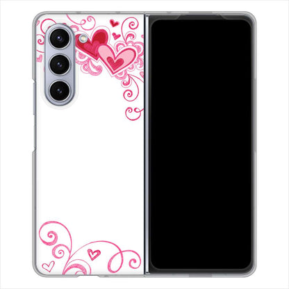 Galaxy Z Fold5 SCG22 au プリティハート ハードケース 背面印刷