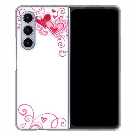 Galaxy Z Fold5 SCG22 au プリティハート ハードケース 背面印刷