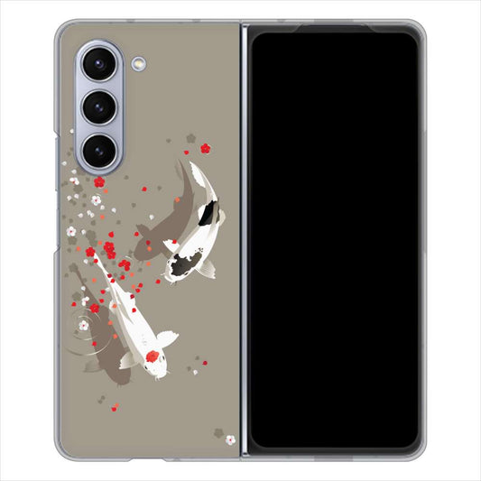 Galaxy Z Fold5 SCG22 au 367 よりそう鯉 ハードケース 背面印刷