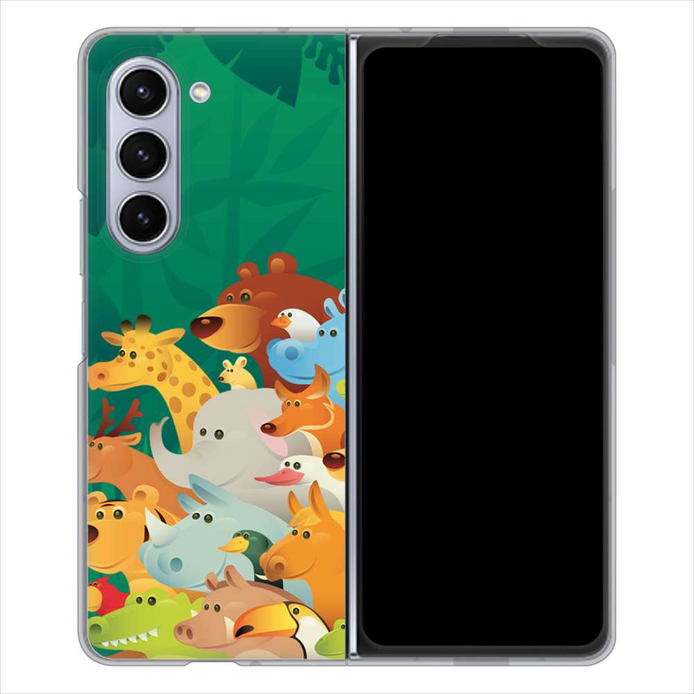 Galaxy Z Fold5 SCG22 au 370 全員集合 ハードケース 背面印刷