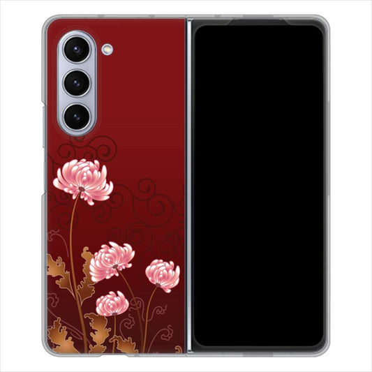 Galaxy Z Fold5 SCG22 au 375 優美な菊 ハードケース 背面印刷