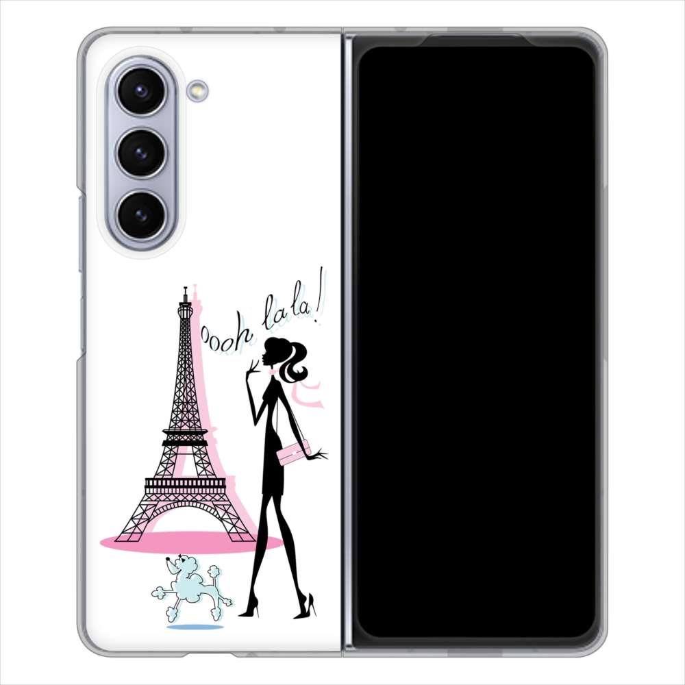 Galaxy Z Fold5 SCG22 au LOVE フランス ハードケース 背面印刷