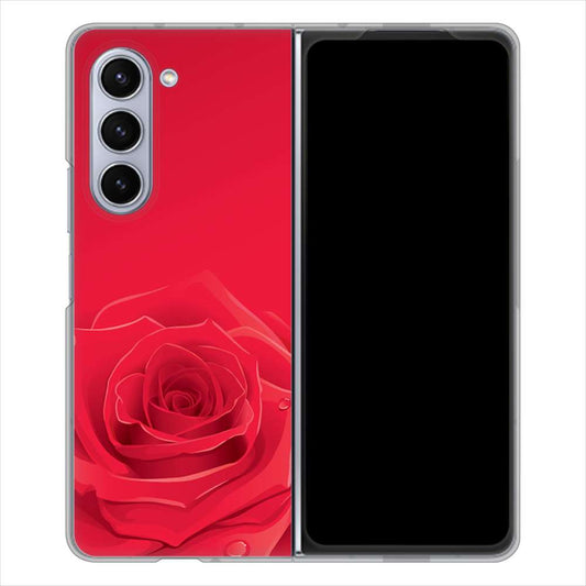 Galaxy Z Fold5 SCG22 au バラ ハードケース 背面印刷