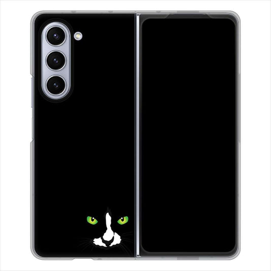 Galaxy Z Fold5 SCG22 au 398 黒ネコ ハードケース 背面印刷