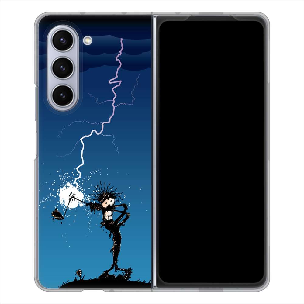 Galaxy Z Fold5 SCG22 au 417 ゴルファーの苦難 ハードケース 背面印刷