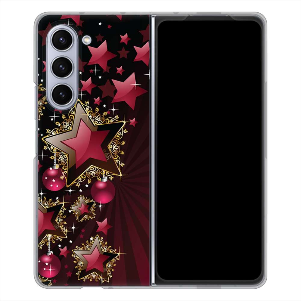 Galaxy Z Fold5 SCG22 au 434 星の壁 ハードケース 背面印刷