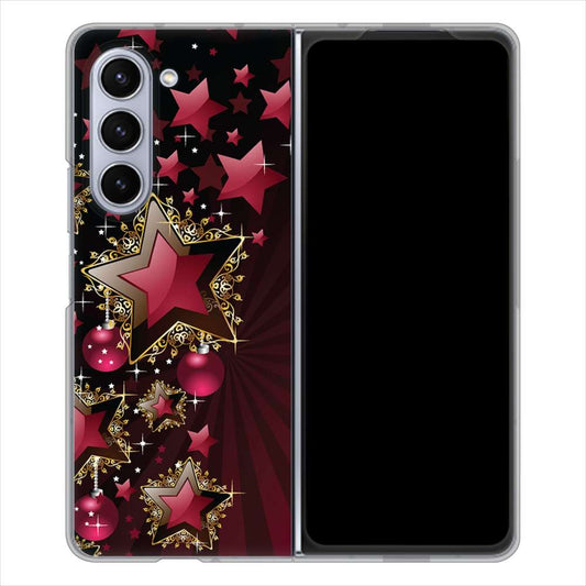 Galaxy Z Fold5 SCG22 au 434 星の壁 ハードケース 背面印刷