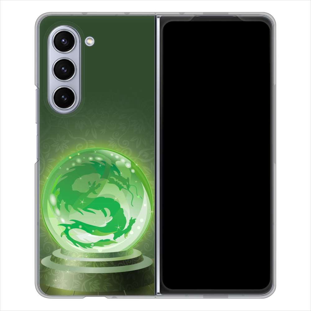 Galaxy Z Fold5 SCG22 au 439 水晶に浮かぶ龍 ハードケース 背面印刷