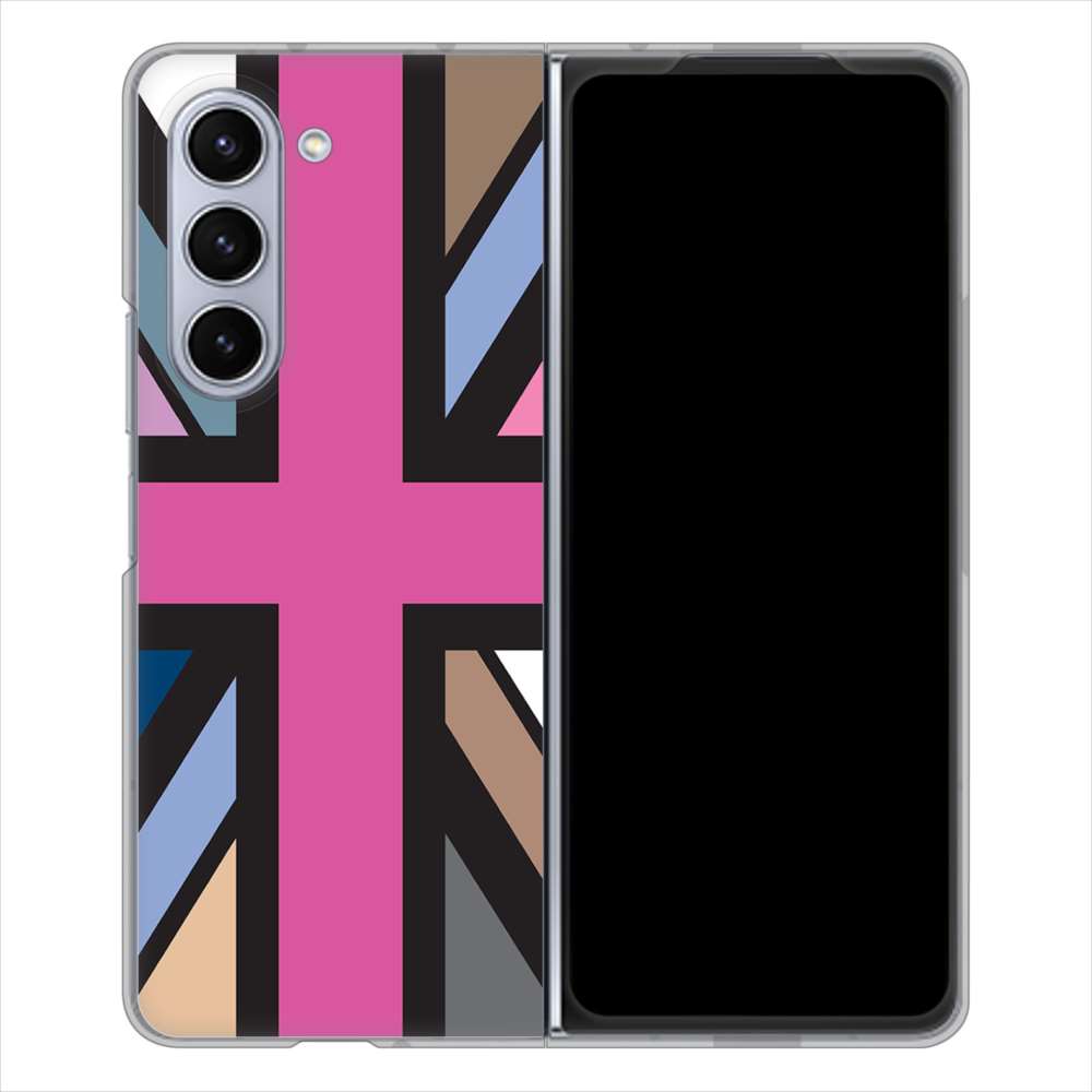 Galaxy Z Fold5 SCG22 au ユニオンジャック ハードケース 背面印刷