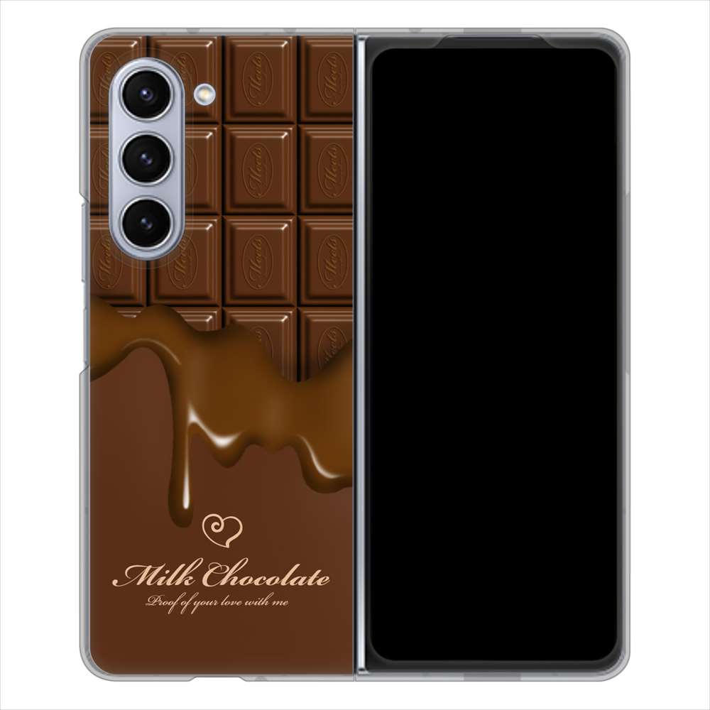 Galaxy Z Fold5 SCG22 au 板チョコ ハードケース 背面印刷