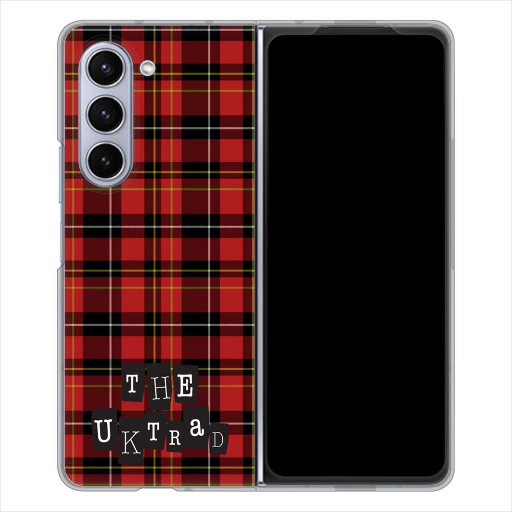 Galaxy Z Fold5 SCG22 au 547 THEチェック ハードケース 背面印刷