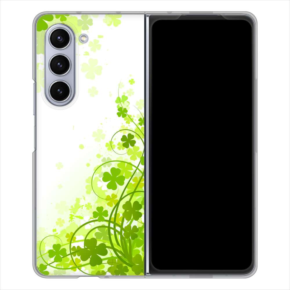 Galaxy Z Fold5 SCG22 au 565 四葉のクローバー ハードケース 背面印刷