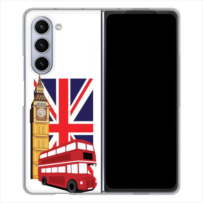Galaxy Z Fold5 SCG22 au イギリスの風景 ハードケース 背面印刷