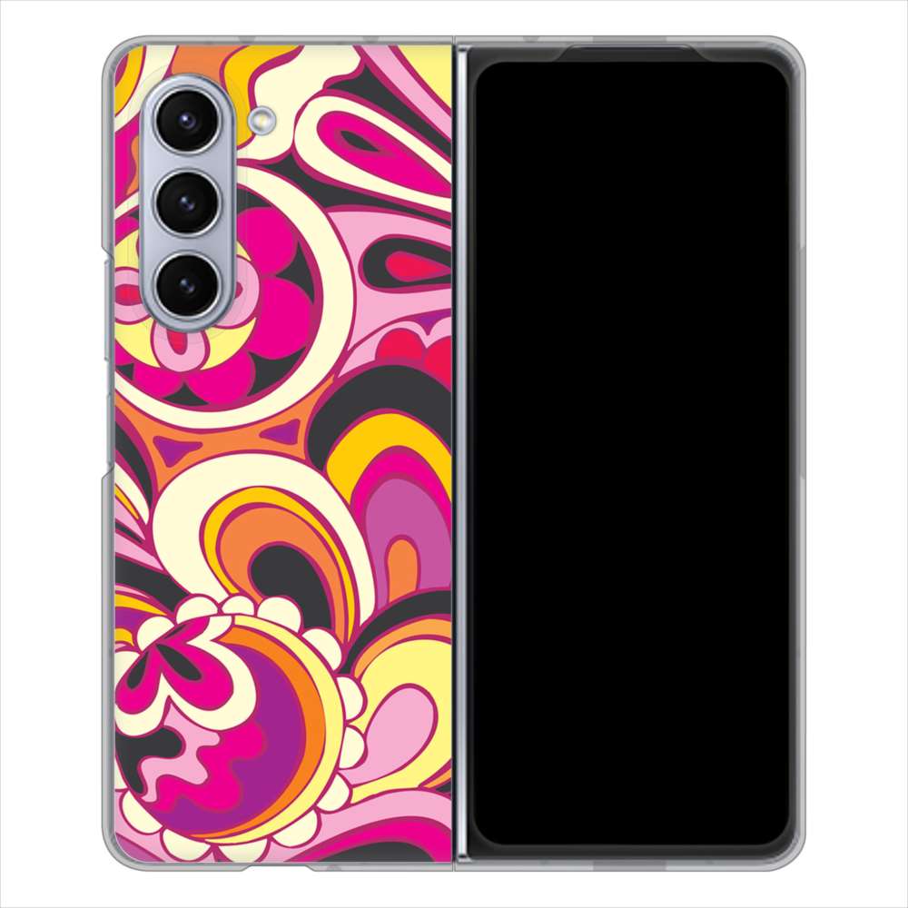 Galaxy Z Fold5 SCG22 au 586 ブローアップカラー ハードケース 背面印刷