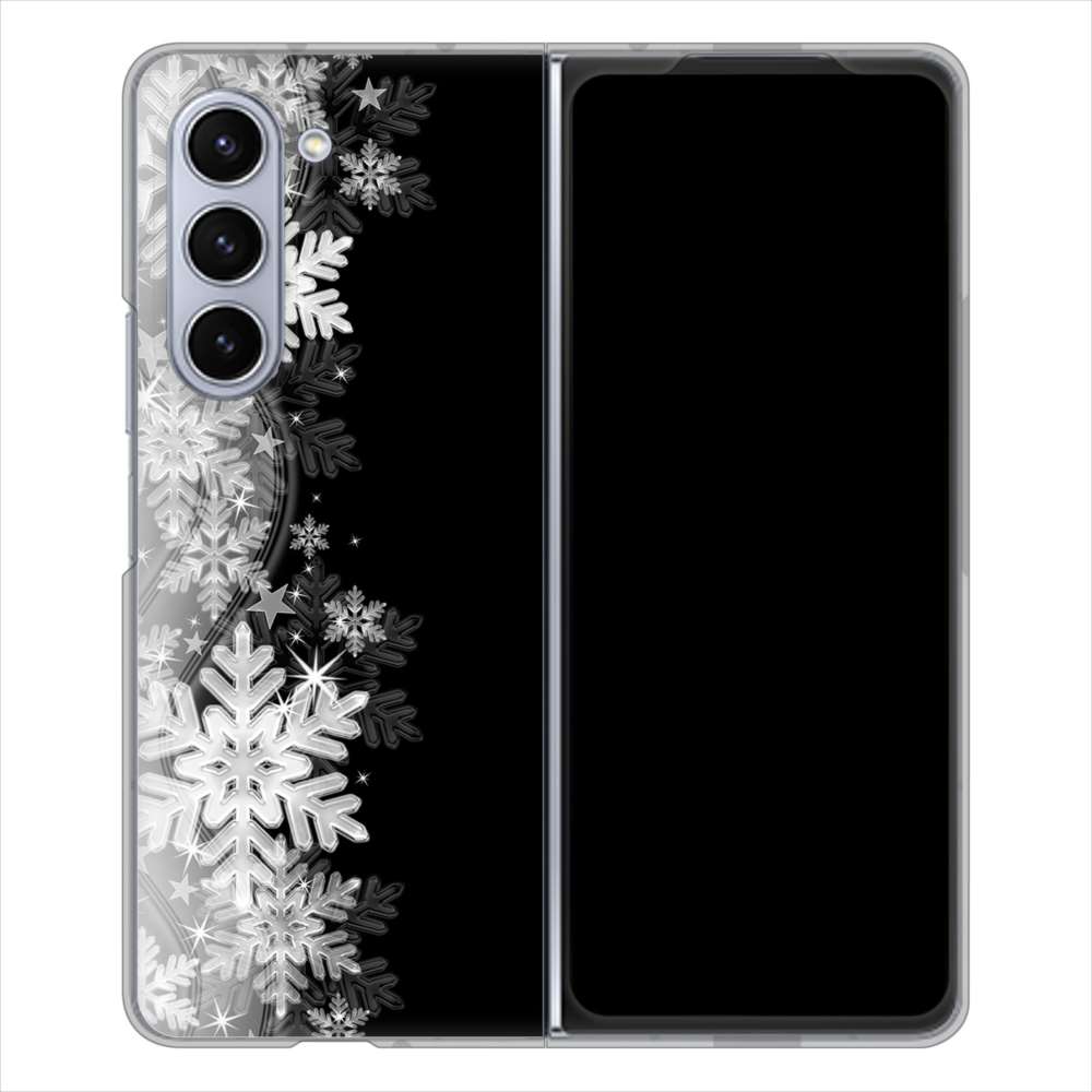 Galaxy Z Fold5 SCG22 au 603 白銀と闇 ハードケース 背面印刷