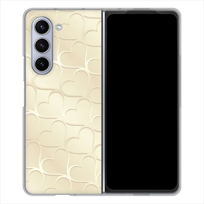 Galaxy Z Fold5 SCG22 au かくれハート ハードケース 背面印刷