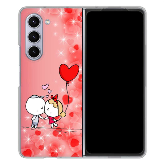 Galaxy Z Fold5 SCG22 au カップル ハードケース 背面印刷