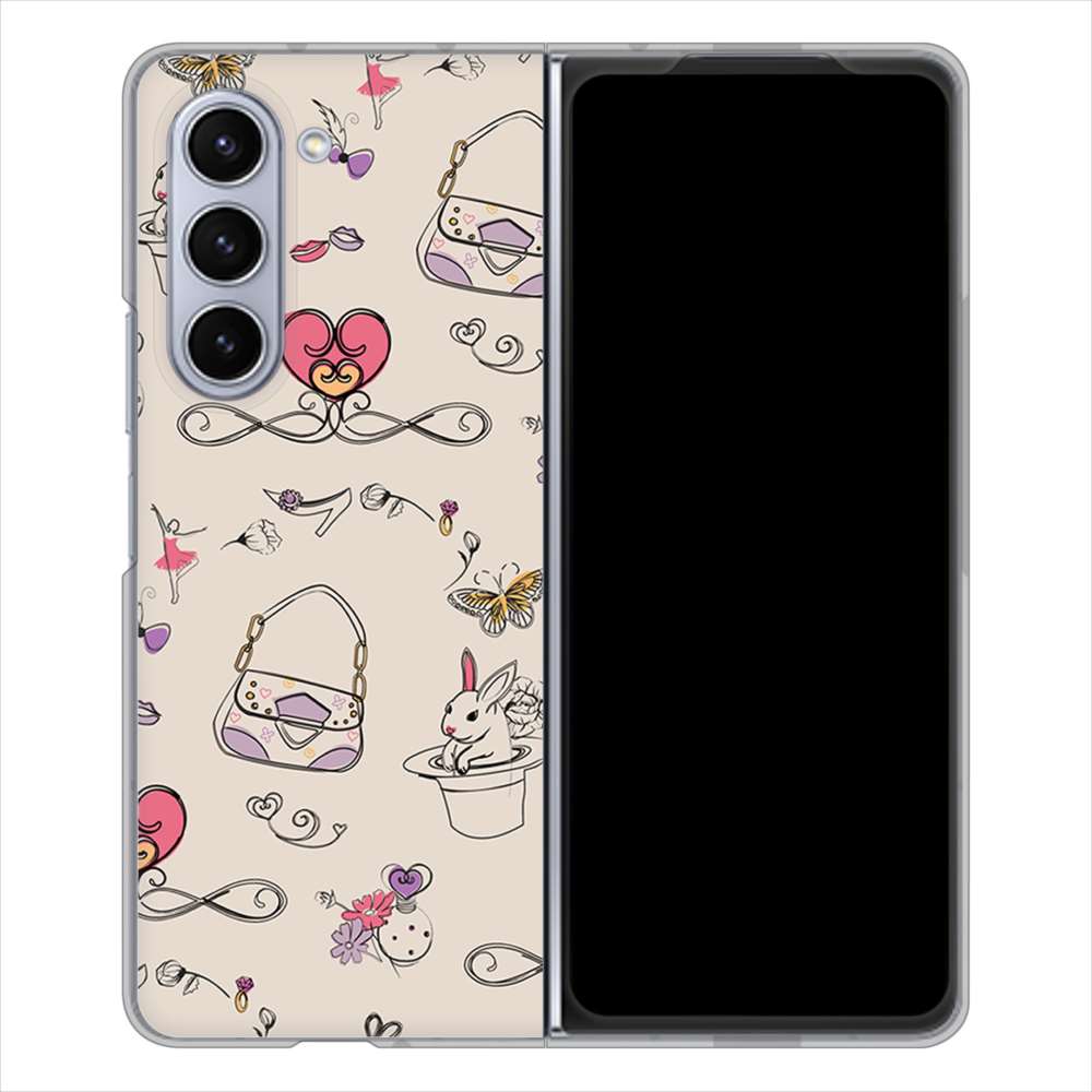 Galaxy Z Fold5 SCG22 au マルチスタイル ハードケース 背面印刷
