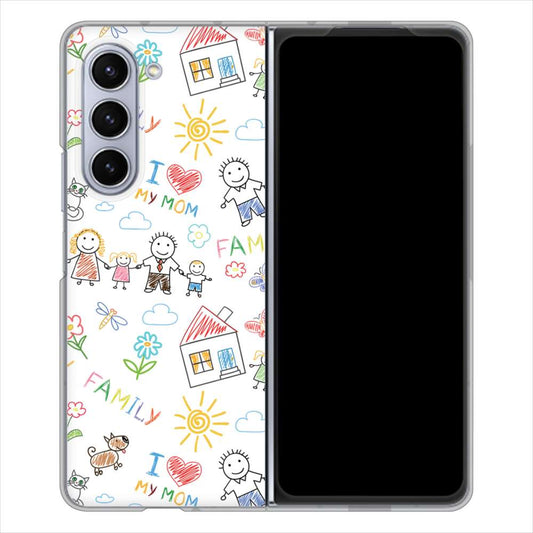 Galaxy Z Fold5 SCG22 au カップル＆ファミリー ハードケース 背面印刷