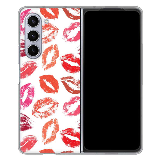 Galaxy Z Fold5 SCG22 au 734 キスkissキス ハードケース 背面印刷