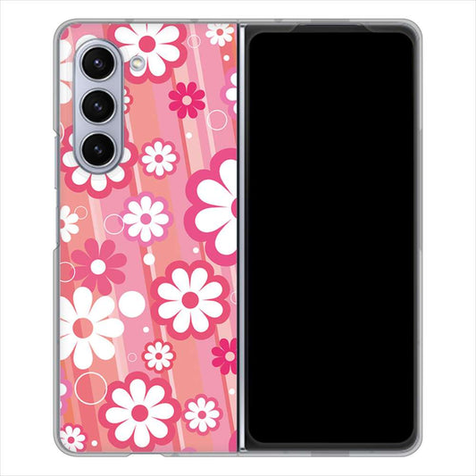 Galaxy Z Fold5 SCG22 au 751 マーガレット（ピンク系） ハードケース 背面印刷