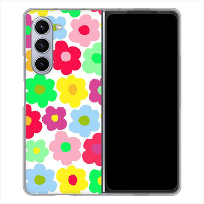 Galaxy Z Fold5 SCG22 au ルーズフラワー ハードケース 背面印刷