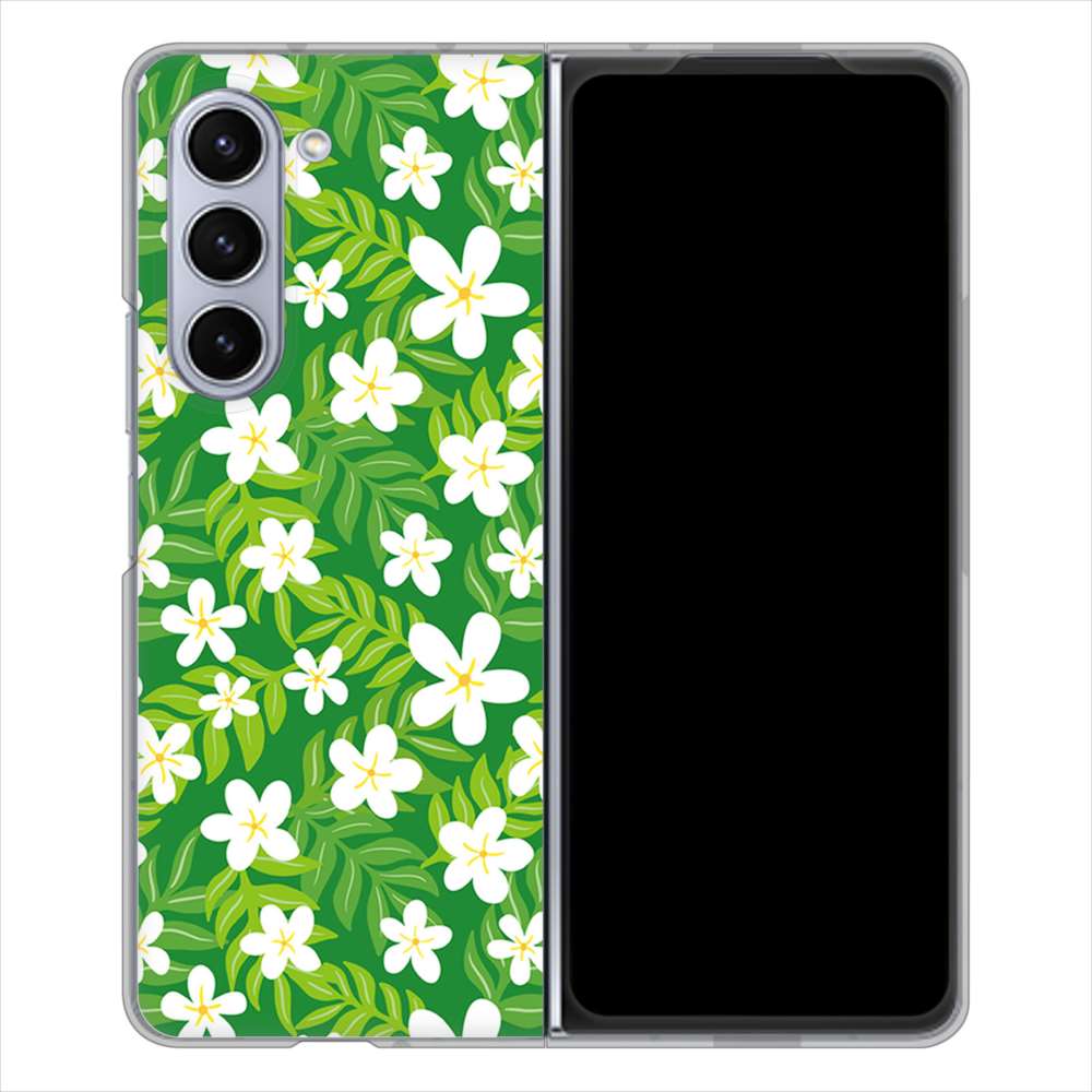 Galaxy Z Fold5 SCG22 au 760 ジャスミンの花畑 ハードケース 背面印刷