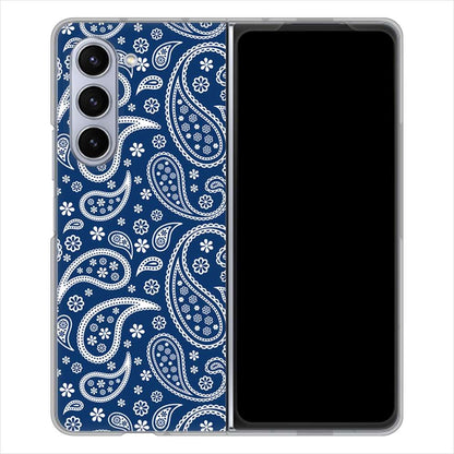 Galaxy Z Fold5 SCG22 au ペイズリー ハードケース 背面印刷