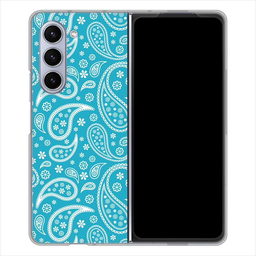 Galaxy Z Fold5 SCG22 au ペイズリー ハードケース 背面印刷