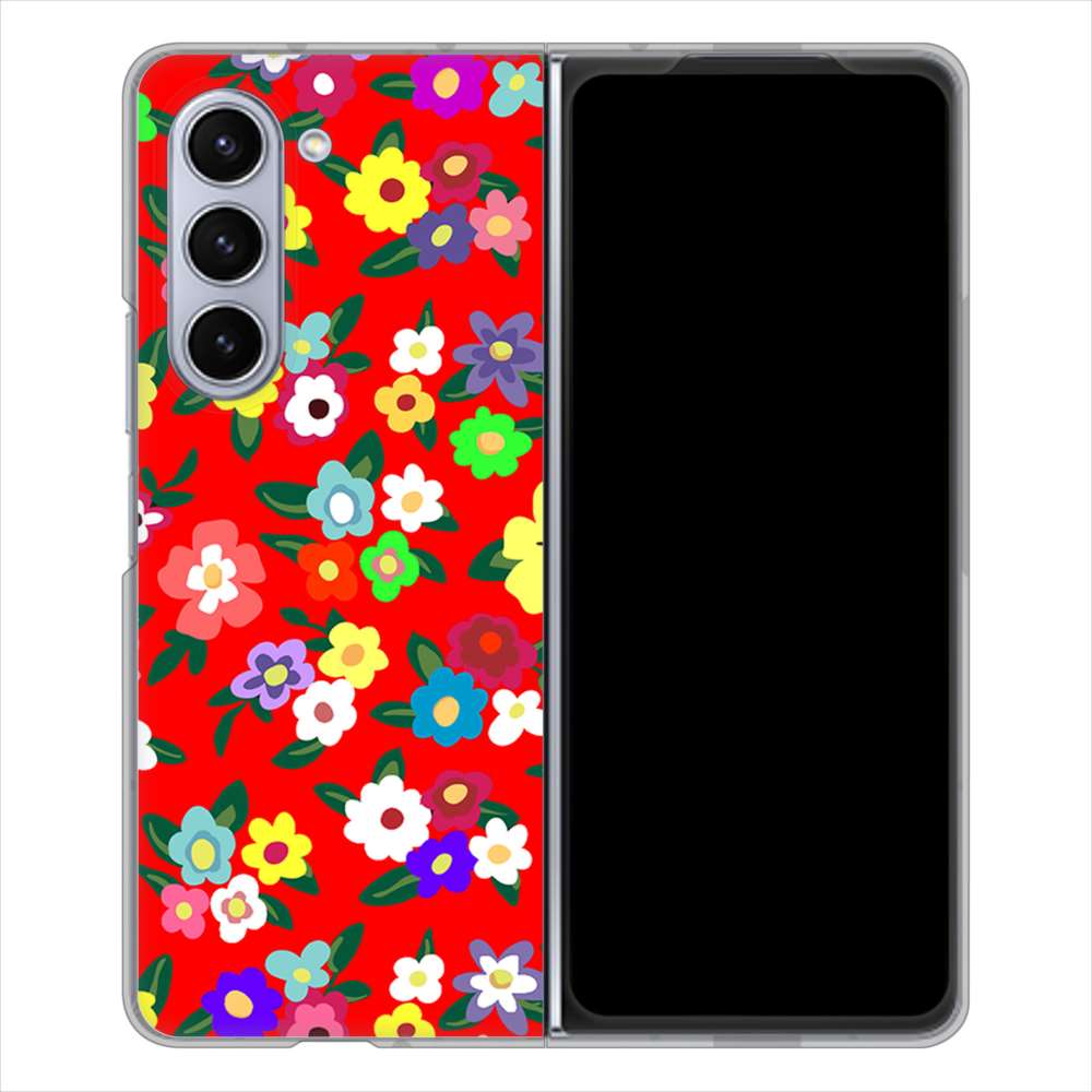 Galaxy Z Fold5 SCG22 au リバティプリント ハードケース 背面印刷