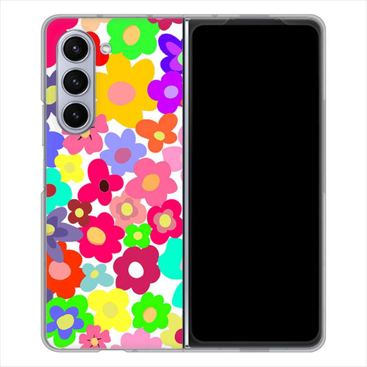 Galaxy Z Fold5 SCG22 au ルーズフラワー ハードケース 背面印刷