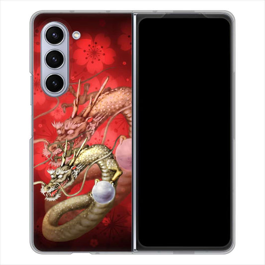 Galaxy Z Fold5 SCG22 au 龍 ハードケース 背面印刷
