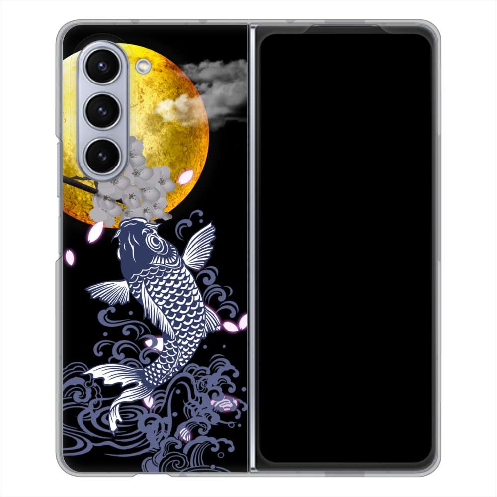 Galaxy Z Fold5 SCG22 au 鯉 ハードケース 背面印刷