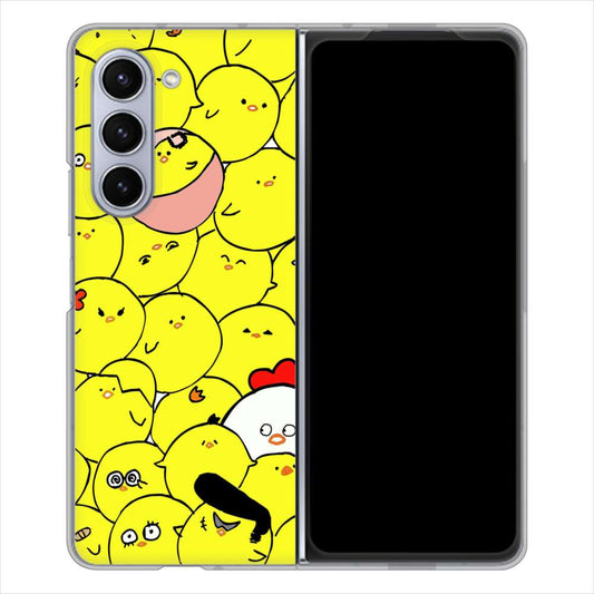 Galaxy Z Fold5 SCG22 au 1031 ピヨピヨ ハードケース 背面印刷