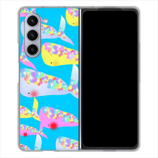 Galaxy Z Fold5 SCG22 au 1045 くじらの仲間 ハードケース 背面印刷