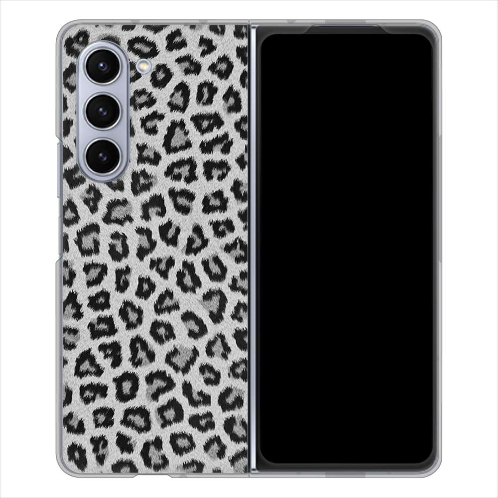 Galaxy Z Fold5 SCG22 au ヒョウ柄ベーシックS ハードケース 背面印刷