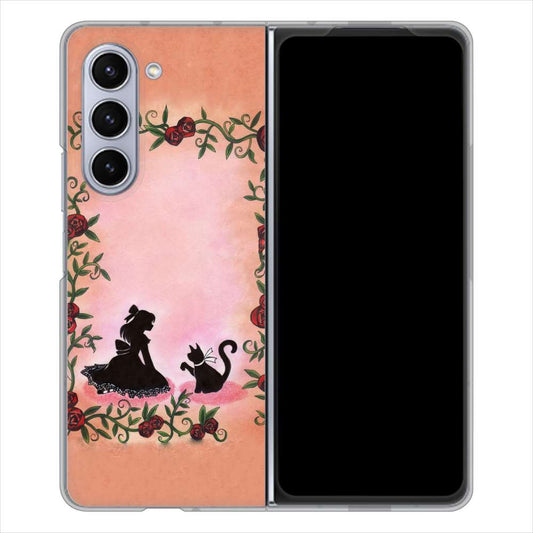 Galaxy Z Fold5 SCG22 au お姫様とネコ ハードケース 背面印刷