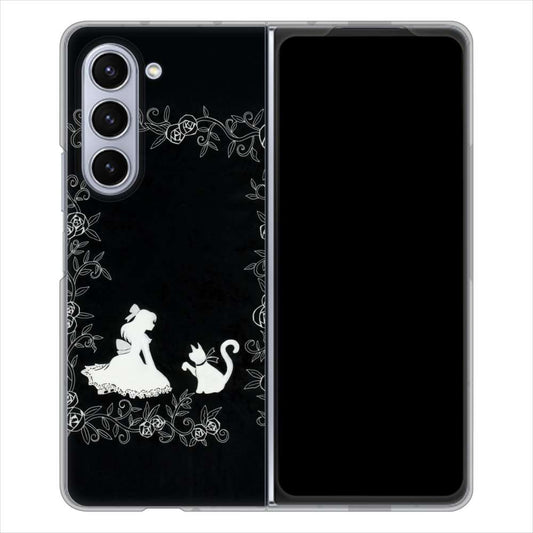 Galaxy Z Fold5 SCG22 au お姫様とネコ ハードケース 背面印刷