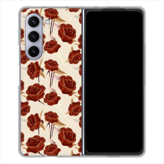 Galaxy Z Fold5 SCG22 au 1157 クラシックローズ ハードケース 背面印刷