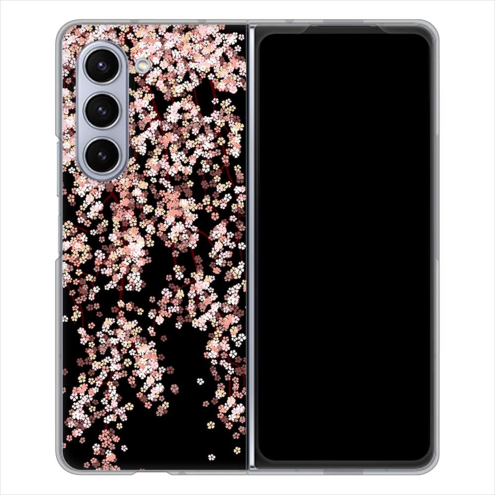 Galaxy Z Fold5 SCG22 au 1244 しだれ桜 ハードケース 背面印刷
