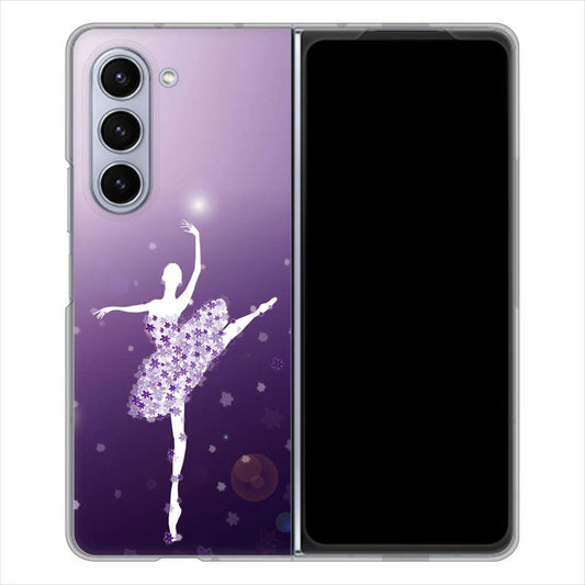 Galaxy Z Fold5 SCG22 au 1256 バレリーナ ハードケース 背面印刷