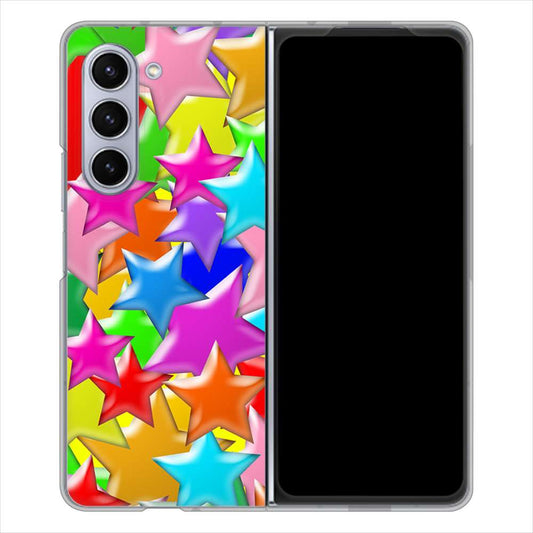 Galaxy Z Fold5 SCG22 au 1293 ランダムスター ハードケース 背面印刷